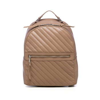 Zaino beige trapuntato da donna Lora Ferres, Borse e accessori Donna, SKU b515000439, Immagine 0